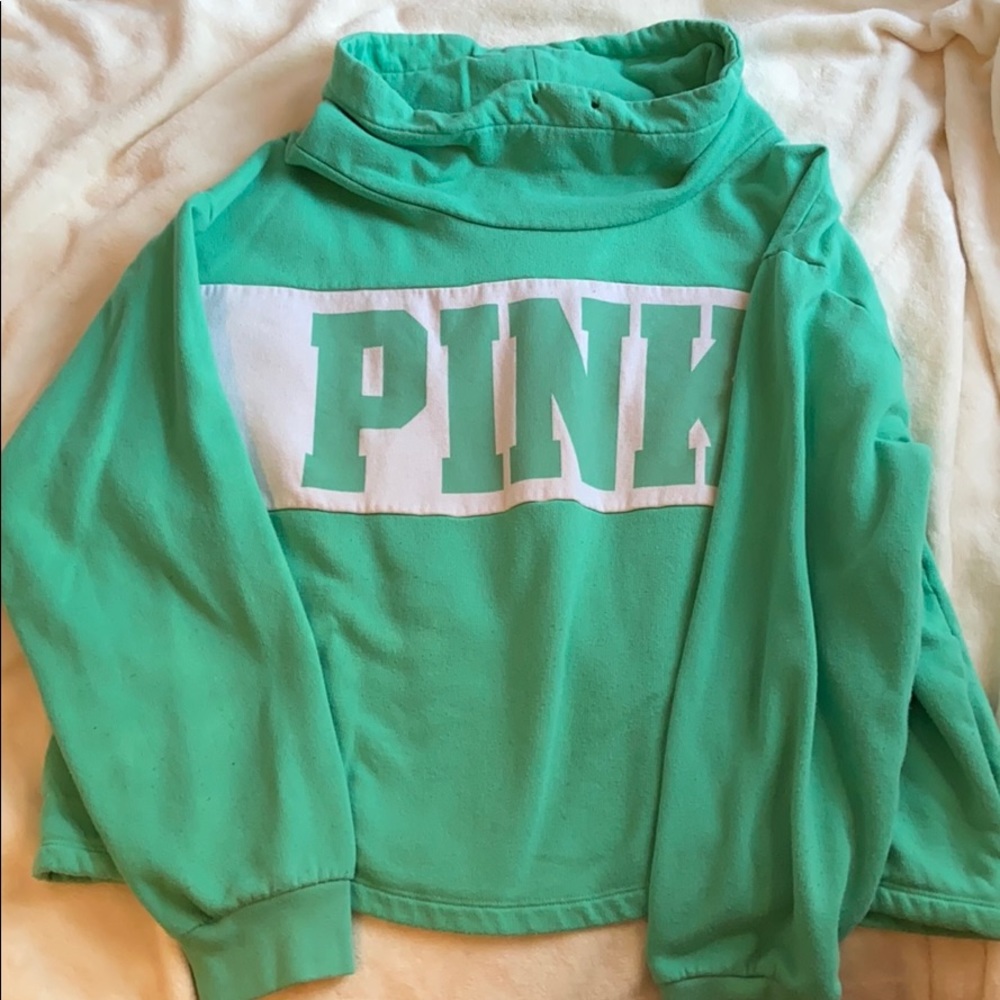 Pink crop top sweatshirt